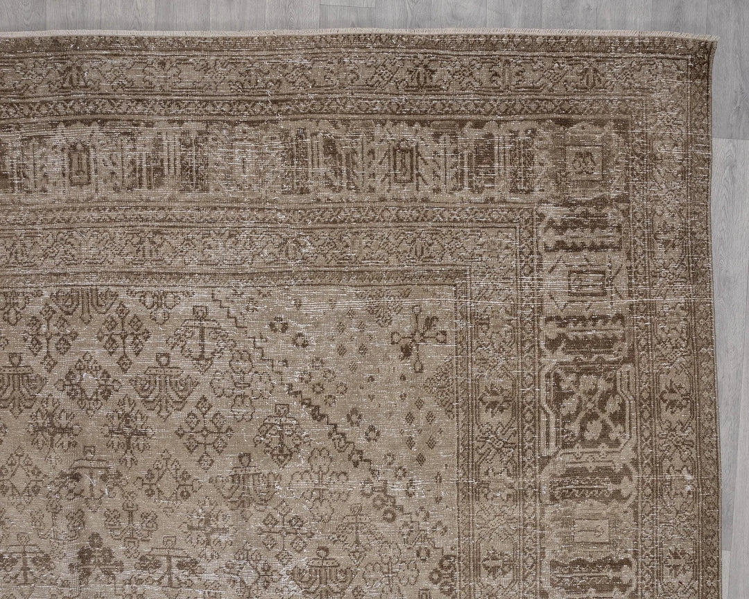 Multicolor Turkish Oushak Rug 9'7" x 12'10" Hand-Knotted | No. VR70050