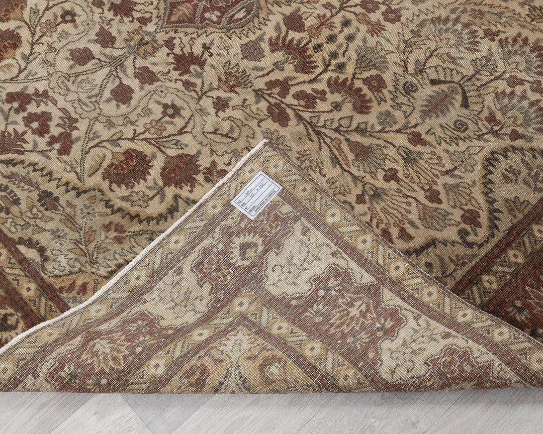 Brown Turkish Oushak Rug 6' 3" x 9' 8" Hand-Knotted | No. VR70085