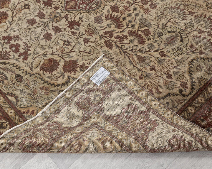 Brown Turkish Oushak Rug 6' 3" x 9' 8" Hand-Knotted | No. VR70085
