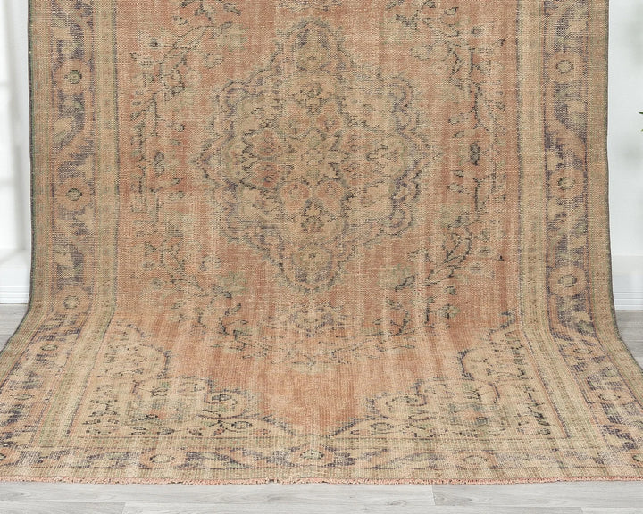 Multicolor Turkish Oushak Rug 6' x 10' 4" Hand-Knotted | No. VR70176