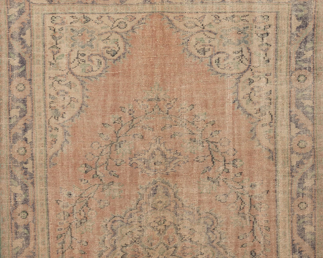 Multicolor Turkish Oushak Rug 6' x 10' 4" Hand-Knotted | No. VR70176