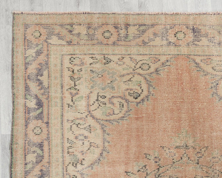 Multicolor Turkish Oushak Rug 6' x 10' 4" Hand-Knotted | No. VR70176