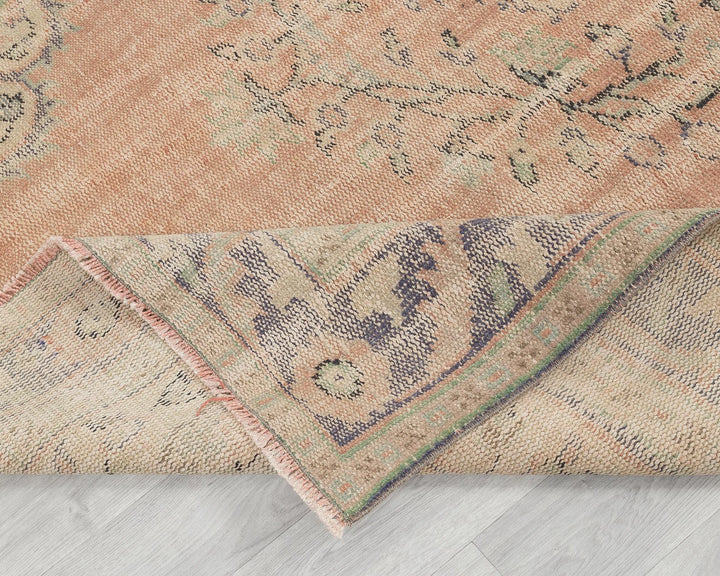 Multicolor Turkish Oushak Rug 6' x 10' 4" Hand-Knotted | No. VR70176