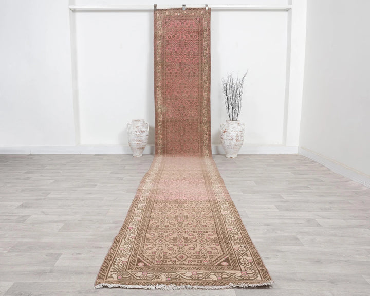 Multicolor Turkish Oushak Rug 3' 3" x 17' 5" Hand-Knotted | No. VR70277