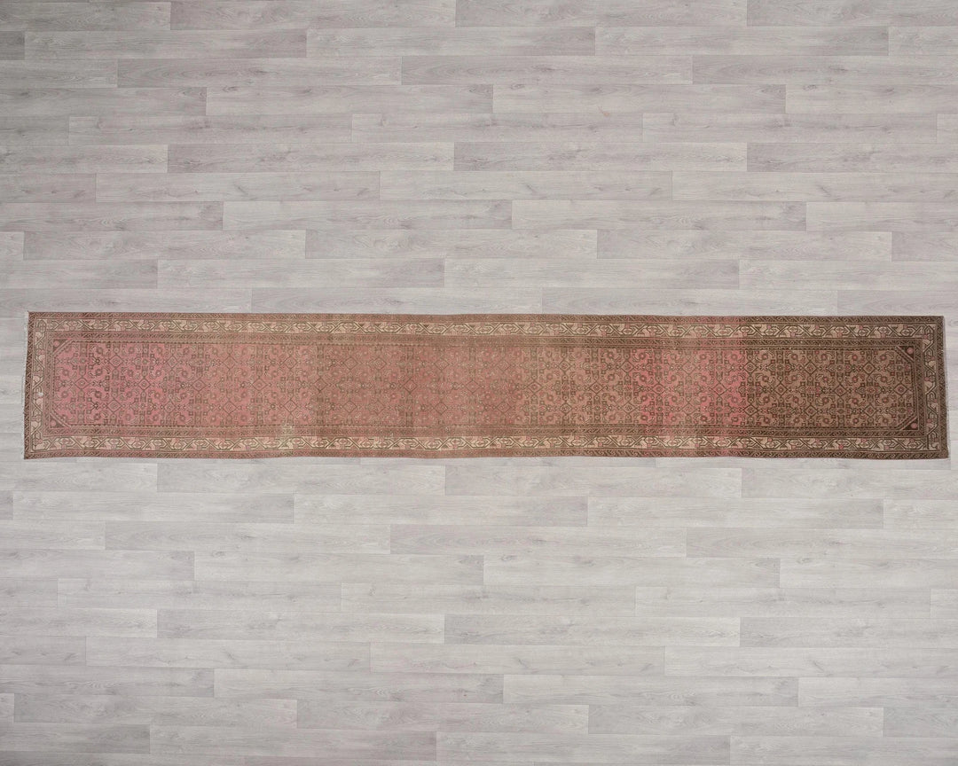 Multicolor Turkish Oushak Rug 3' 3" x 17' 5" Hand-Knotted | No. VR70277