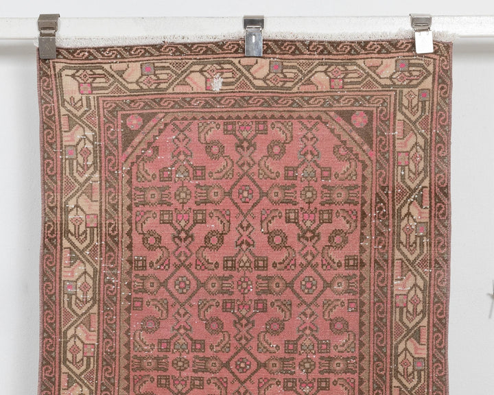 Multicolor Turkish Oushak Rug 3' 3" x 17' 5" Hand-Knotted | No. VR70277
