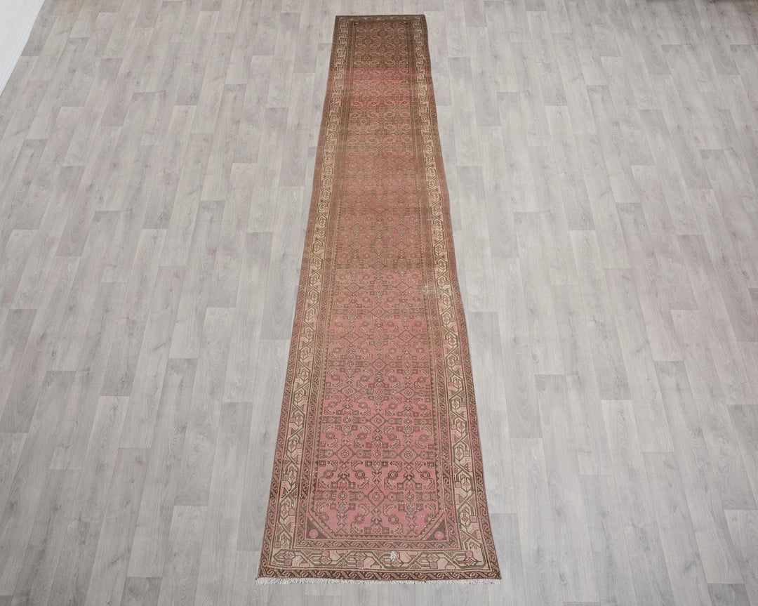 Multicolor Turkish Oushak Rug 3' 3" x 17' 5" Hand-Knotted | No. VR70277