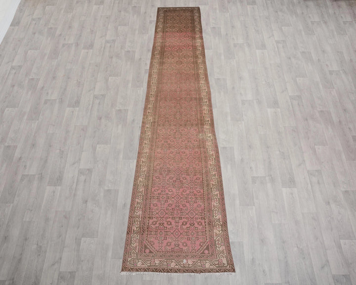 Multicolor Turkish Oushak Rug 3' 3" x 17' 5" Hand-Knotted | No. VR70277