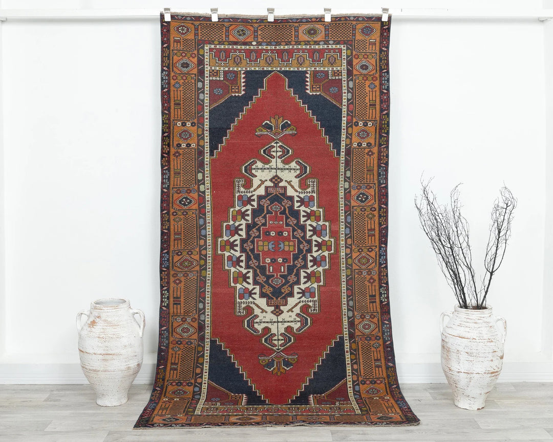 Multicolor Turkish Oushak Rug 8' x 4' 2" Hand-Knotted | No. VR70279