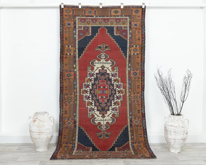 Multicolor Turkish Oushak Rug 8' x 4' 2" Hand-Knotted | No. VR70279