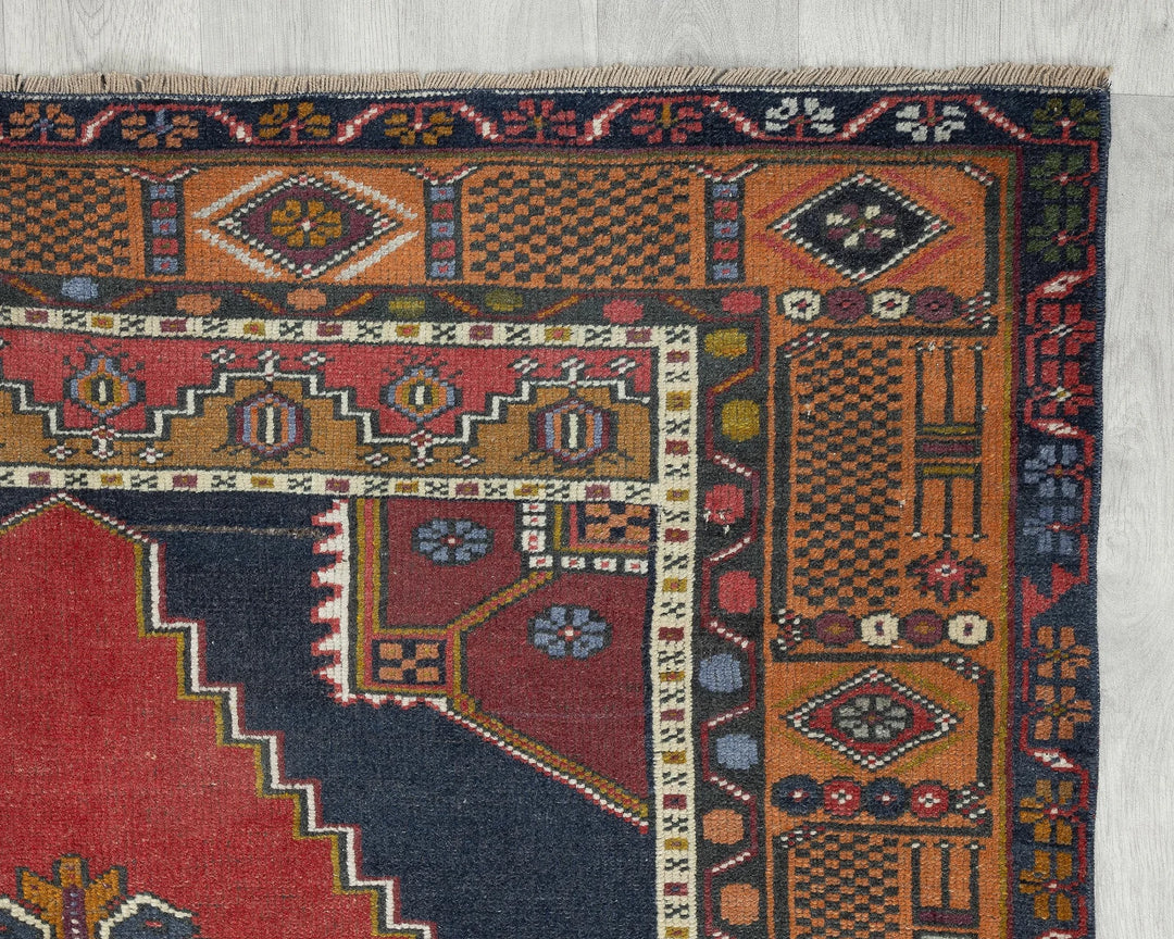 Multicolor Turkish Oushak Rug 8' x 4' 2" Hand-Knotted | No. VR70279