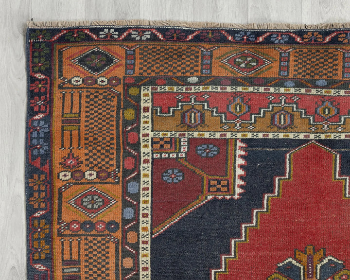 Multicolor Turkish Oushak Rug 8' x 4' 2" Hand-Knotted | No. VR70279