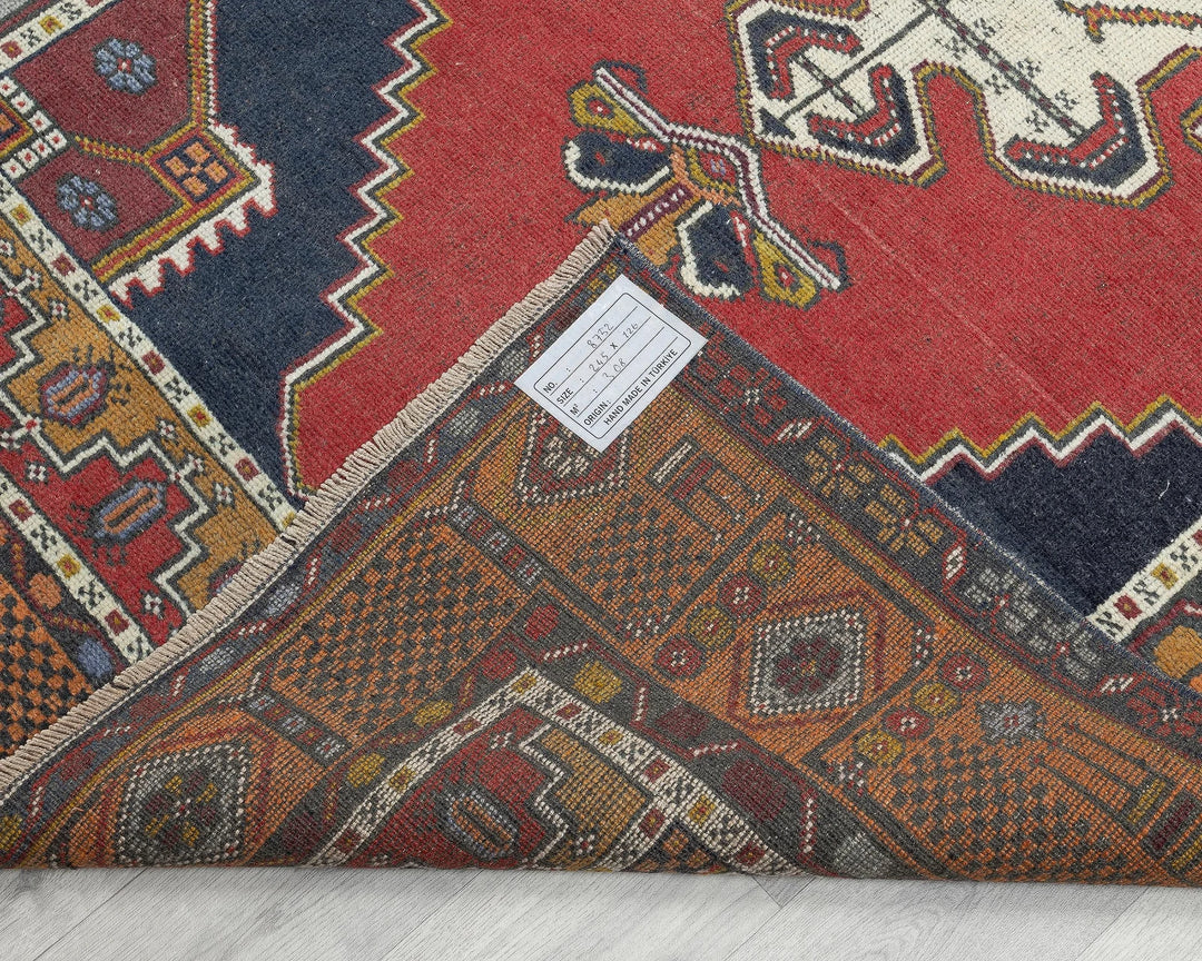 Multicolor Turkish Oushak Rug 8' x 4' 2" Hand-Knotted | No. VR70279