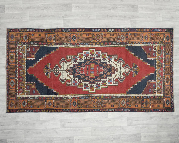 Multicolor Turkish Oushak Rug 8' x 4' 2" Hand-Knotted | No. VR70279