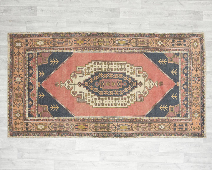 Multicolor Turkish Oushak Rug 7' 10" x 4' 3" Hand-Knotted | No. VR70384