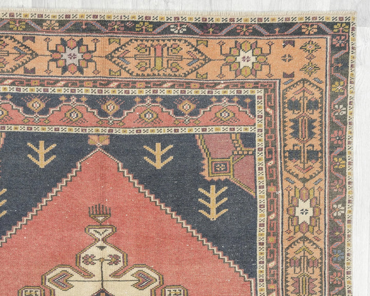 Multicolor Turkish Oushak Rug 7' 10" x 4' 3" Hand-Knotted | No. VR70384