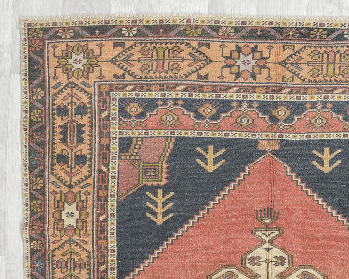 Multicolor Turkish Oushak Rug 7' 10" x 4' 3" Hand-Knotted | No. VR70384