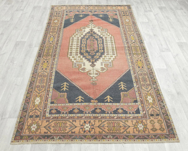 Multicolor Turkish Oushak Rug 7' 10" x 4' 3" Hand-Knotted | No. VR70384