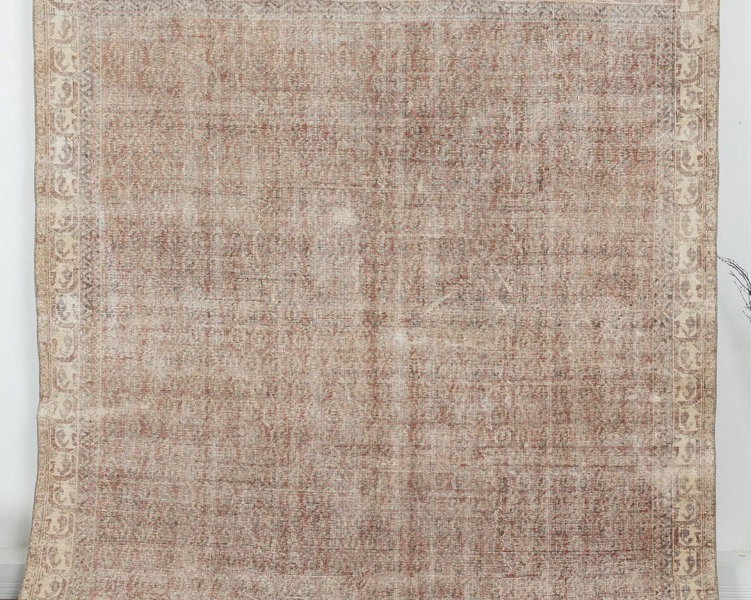 Multicolor Turkish Oushak Rug 7' 1" x 9' 6" Hand-Knotted | No. VR70401