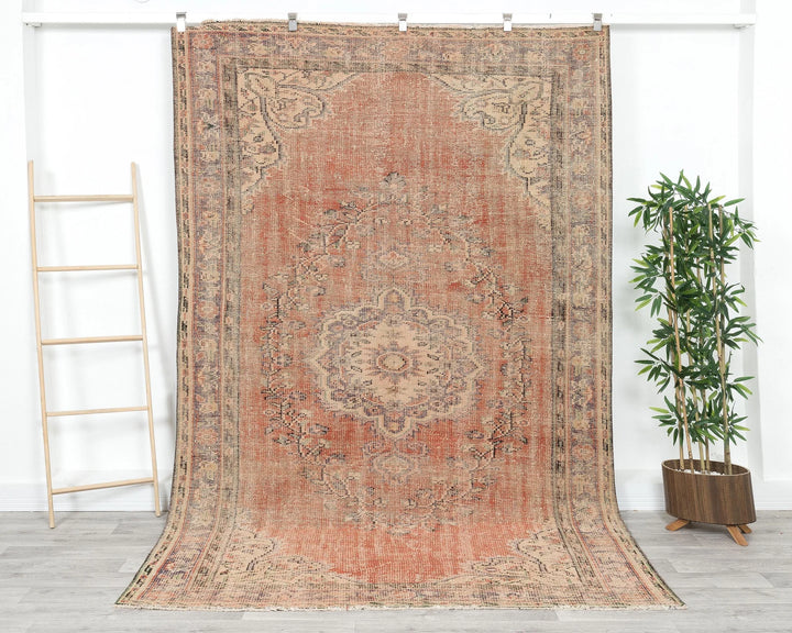 Multicolor Turkish Oushak Rug 6' x 9' 2" Hand-Knotted | No. VR70515
