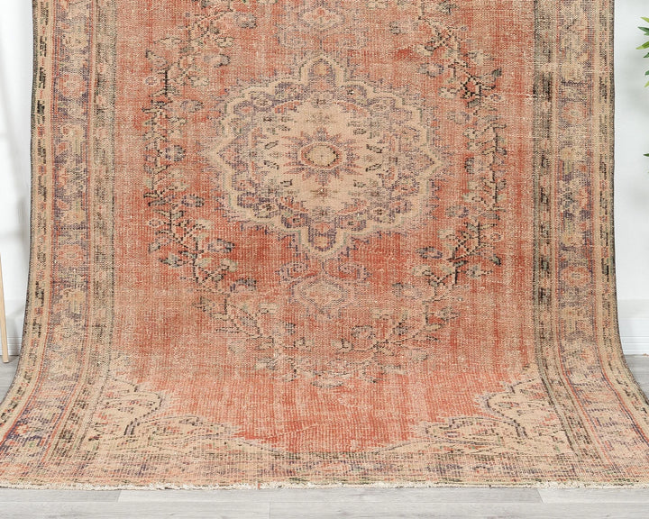 Multicolor Turkish Oushak Rug 6' x 9' 2" Hand-Knotted | No. VR70515