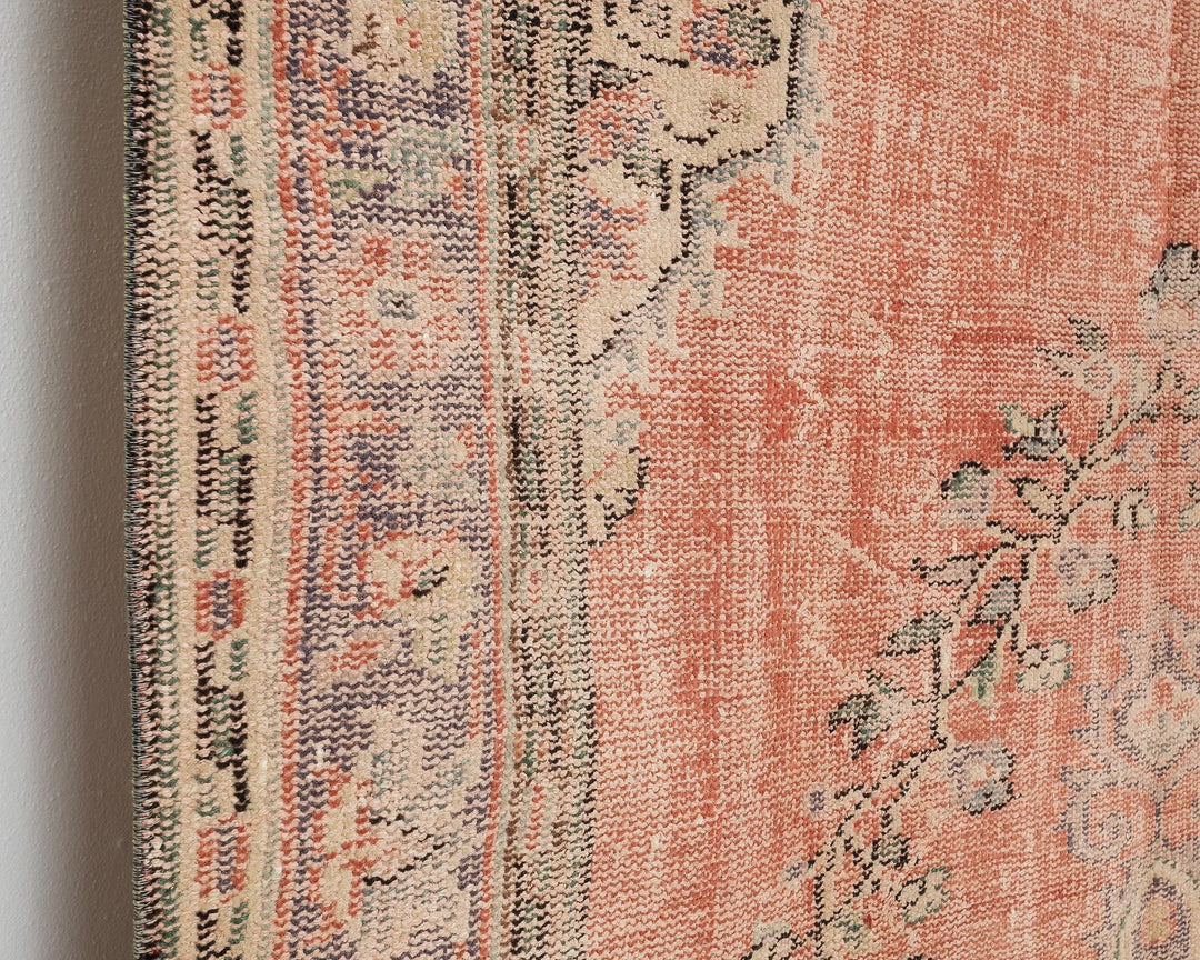 Multicolor Turkish Oushak Rug 6' x 9' 2" Hand-Knotted | No. VR70515