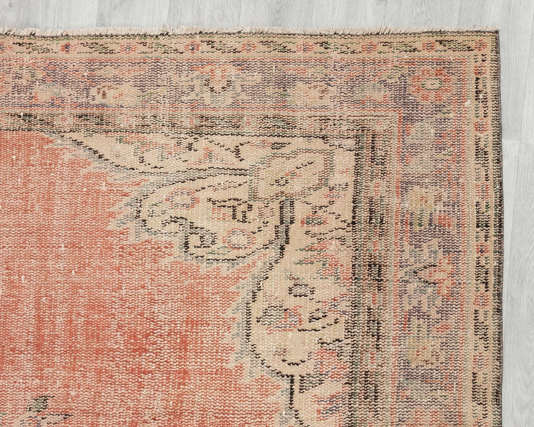 Multicolor Turkish Oushak Rug 6' x 9' 2" Hand-Knotted | No. VR70515