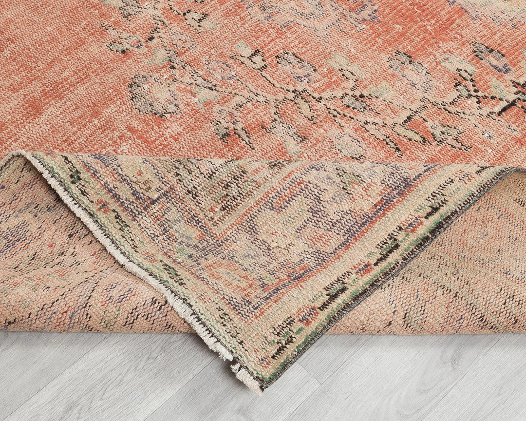Multicolor Turkish Oushak Rug 6' x 9' 2" Hand-Knotted | No. VR70515