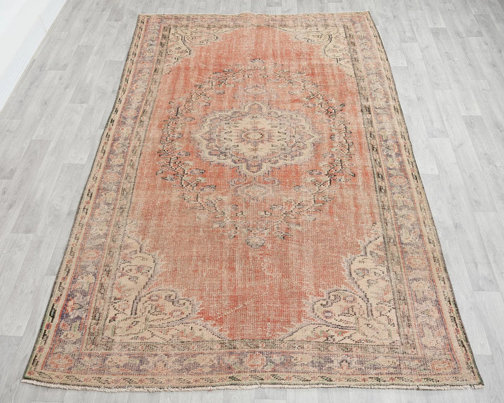 Multicolor Turkish Oushak Rug 6' x 9' 2" Hand-Knotted | No. VR70515
