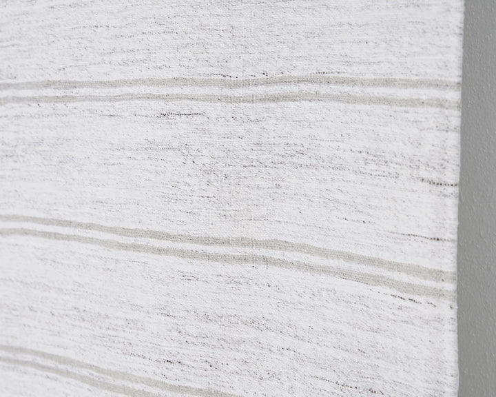 White Turkish Kilim Rug 5' 6" x 8' Flat-Weave | No. VR70551