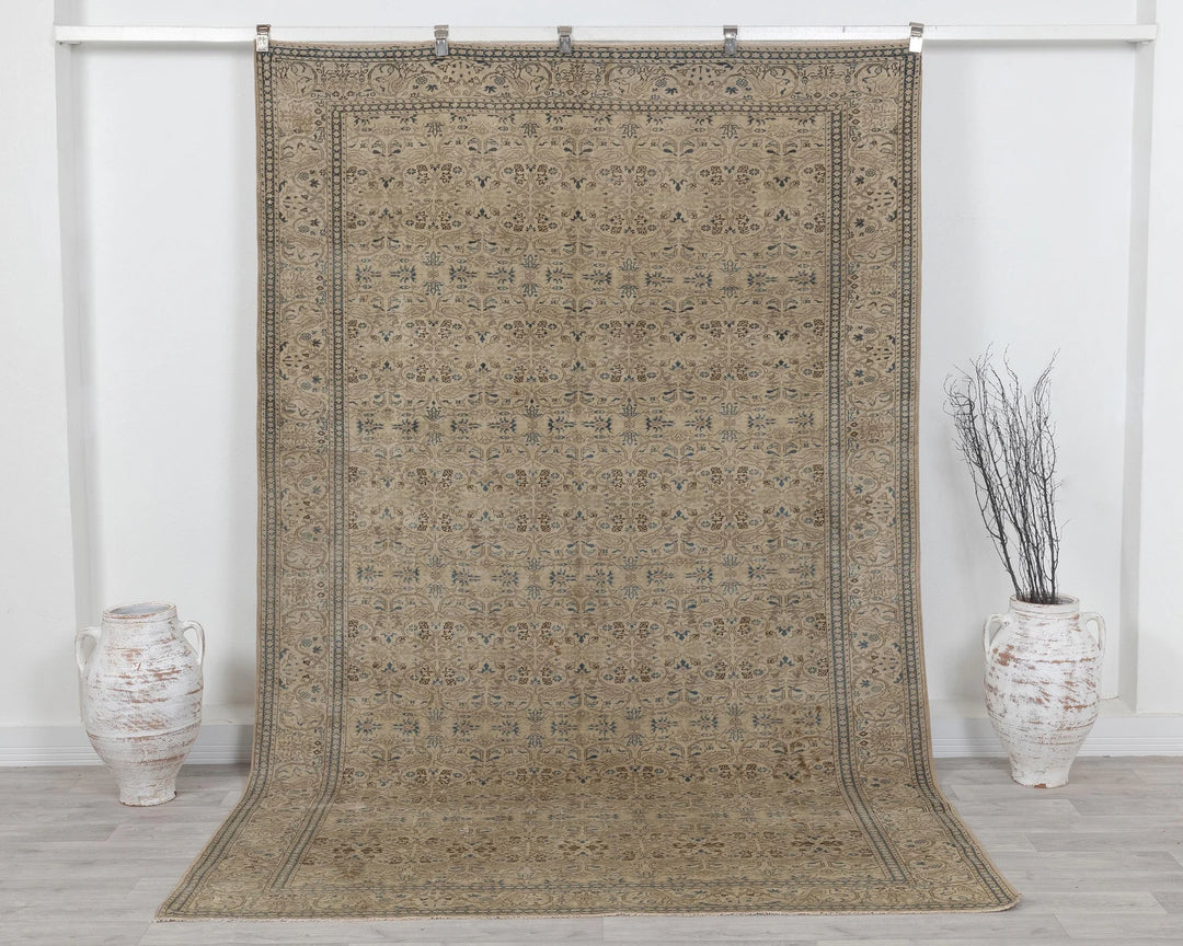 Multicolor Turkish Oushak Rug 6'2" x 9'8" Hand-Knotted | No. VR70714