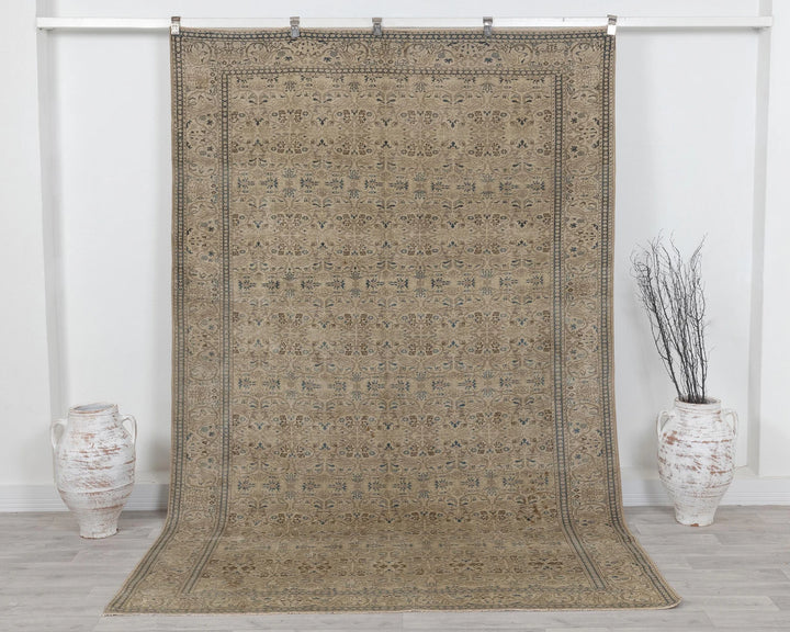 Multicolor Turkish Oushak Rug 6'2" x 9'8" Hand-Knotted | No. VR70714