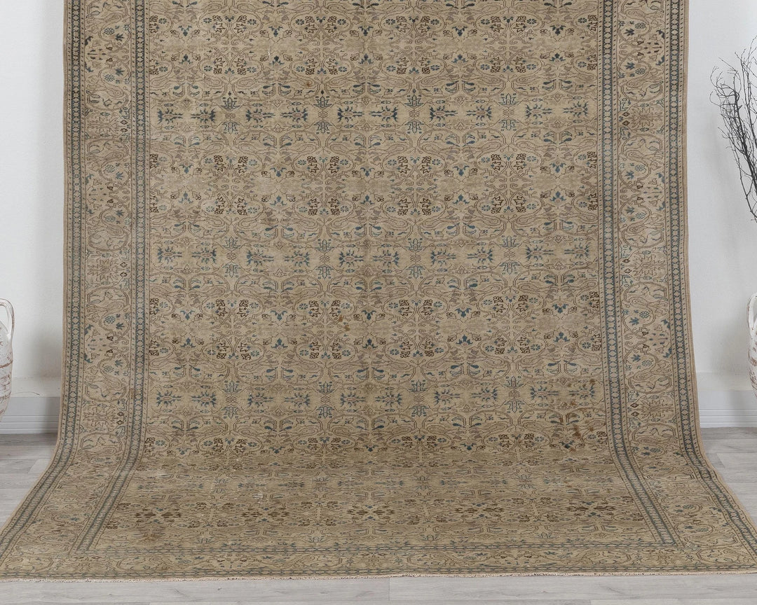 Multicolor Turkish Oushak Rug 6'2" x 9'8" Hand-Knotted | No. VR70714