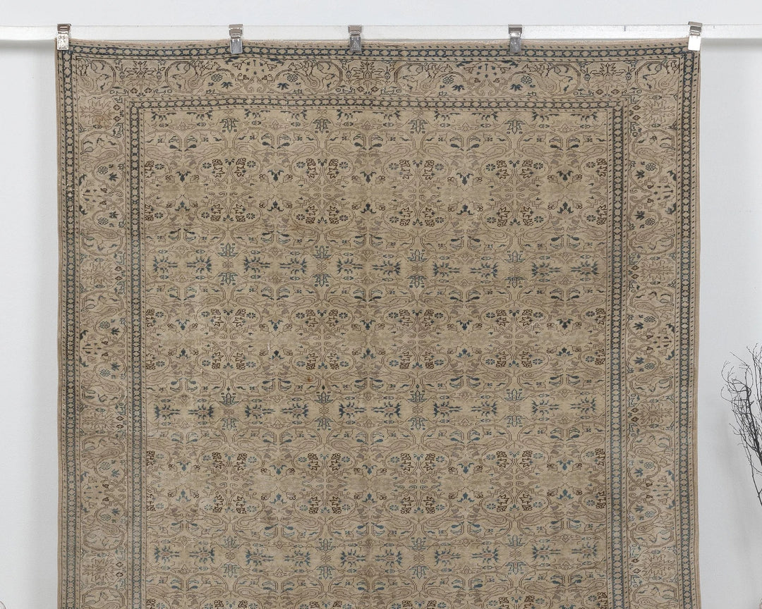 Multicolor Turkish Oushak Rug 6'2" x 9'8" Hand-Knotted | No. VR70714