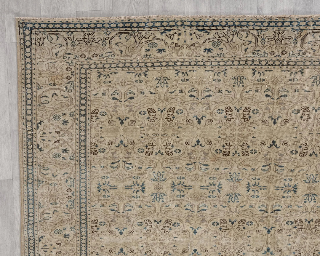 Multicolor Turkish Oushak Rug 6'2" x 9'8" Hand-Knotted | No. VR70714