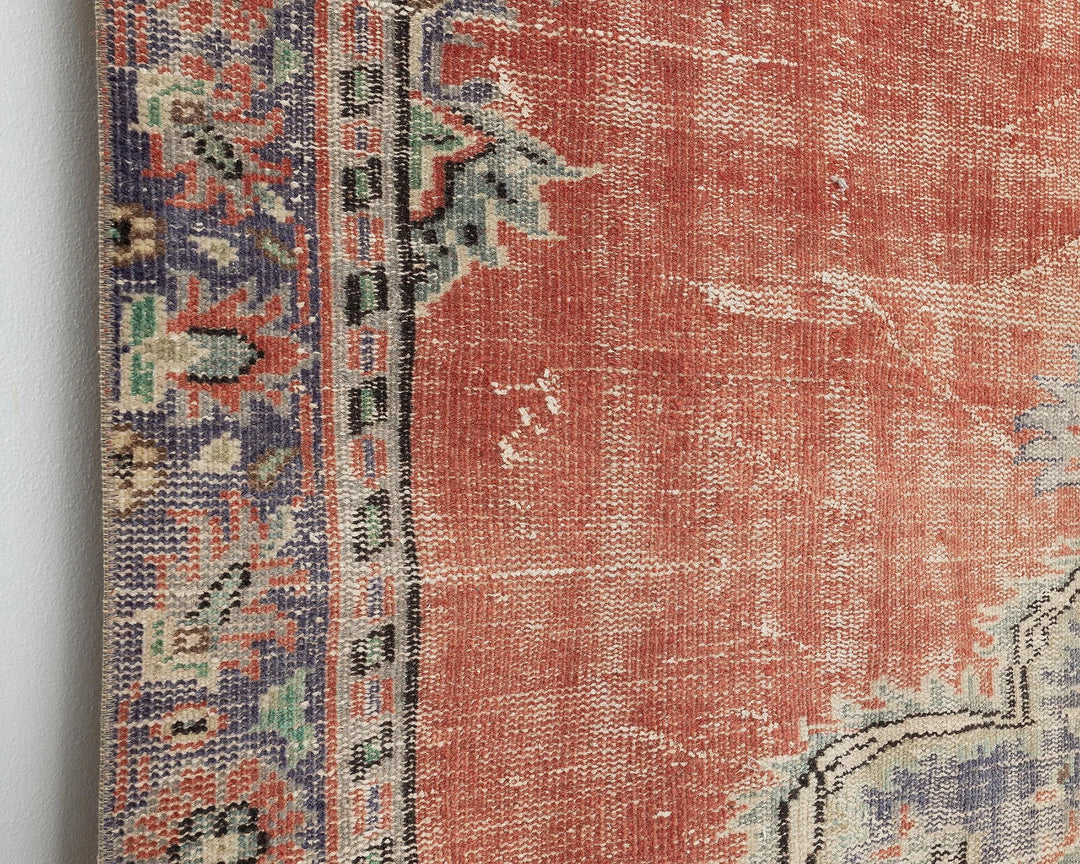 Multicolor Turkish Oushak Rug 5' 7" x 8' 4" Hand-Knotted | No. VR70848