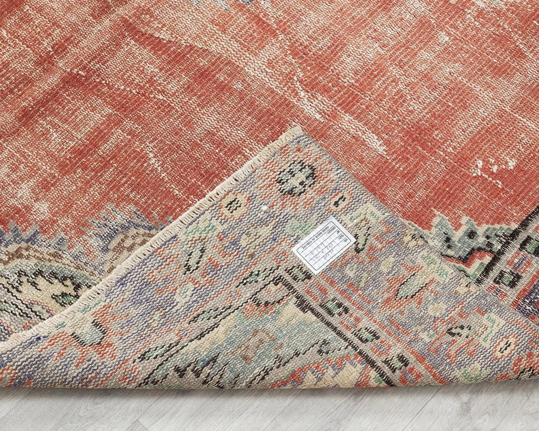Multicolor Turkish Oushak Rug 5' 7" x 8' 4" Hand-Knotted | No. VR70848
