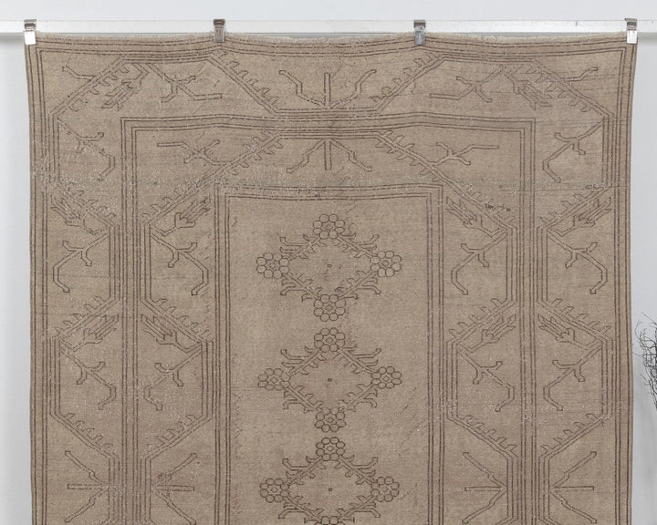 Multicolor Turkish Oushak Rug 6'8" x 9'7" Hand-Knotted | No. VR70903