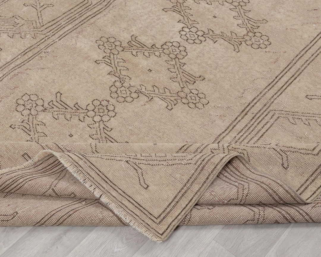 Multicolor Turkish Oushak Rug 6'8" x 9'7" Hand-Knotted | No. VR70903