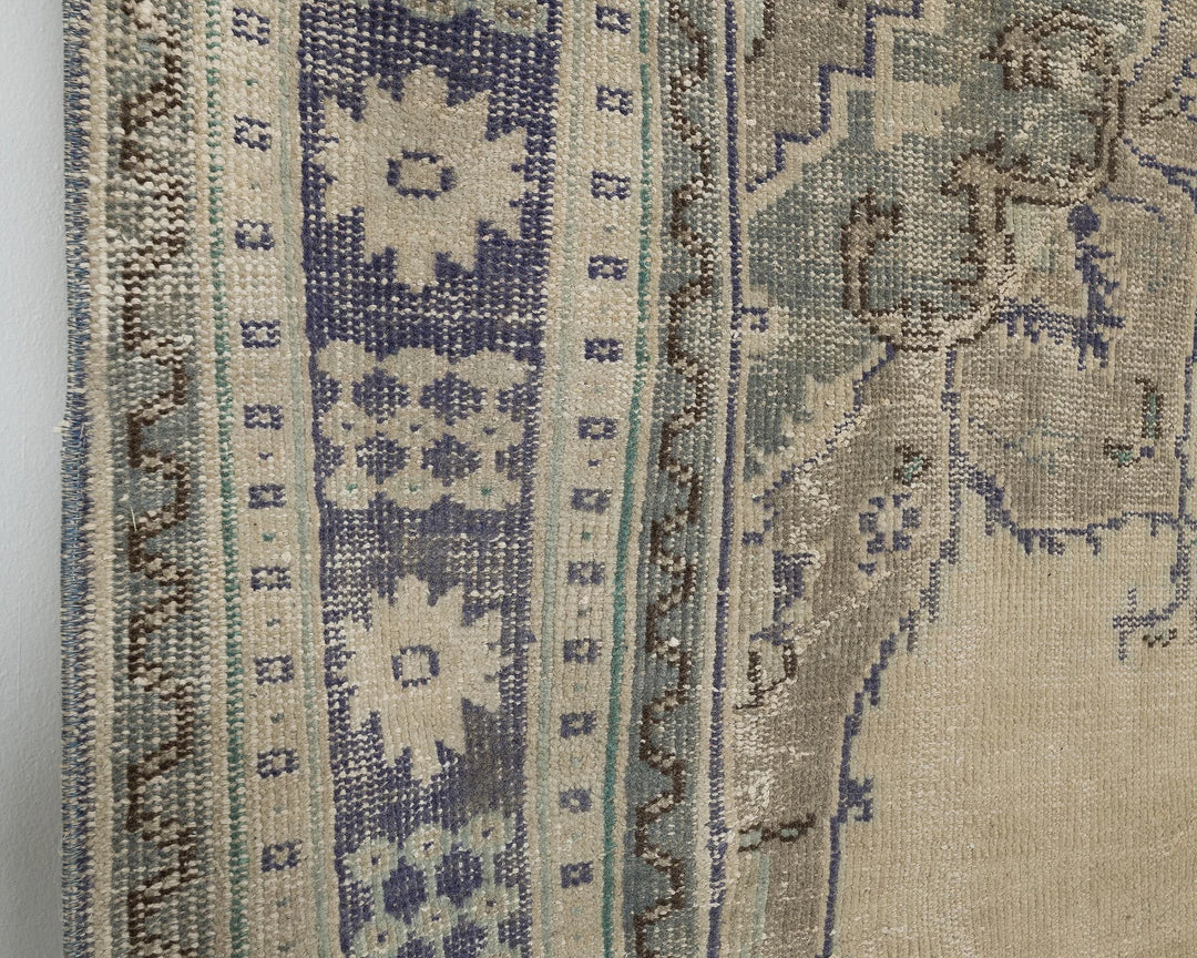 Multicolor Turkish Oushak Rug 7' 1" x 10' 8" Hand-Knotted | No. VR70965