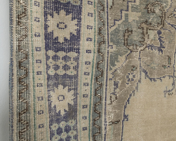 Multicolor Turkish Oushak Rug 7' 1" x 10' 8" Hand-Knotted | No. VR70965