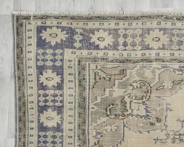 Multicolor Turkish Oushak Rug 7' 1" x 10' 8" Hand-Knotted | No. VR70965