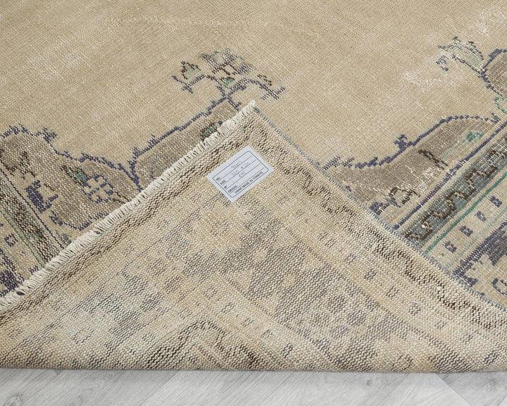 Multicolor Turkish Oushak Rug 7' 1" x 10' 8" Hand-Knotted | No. VR70965