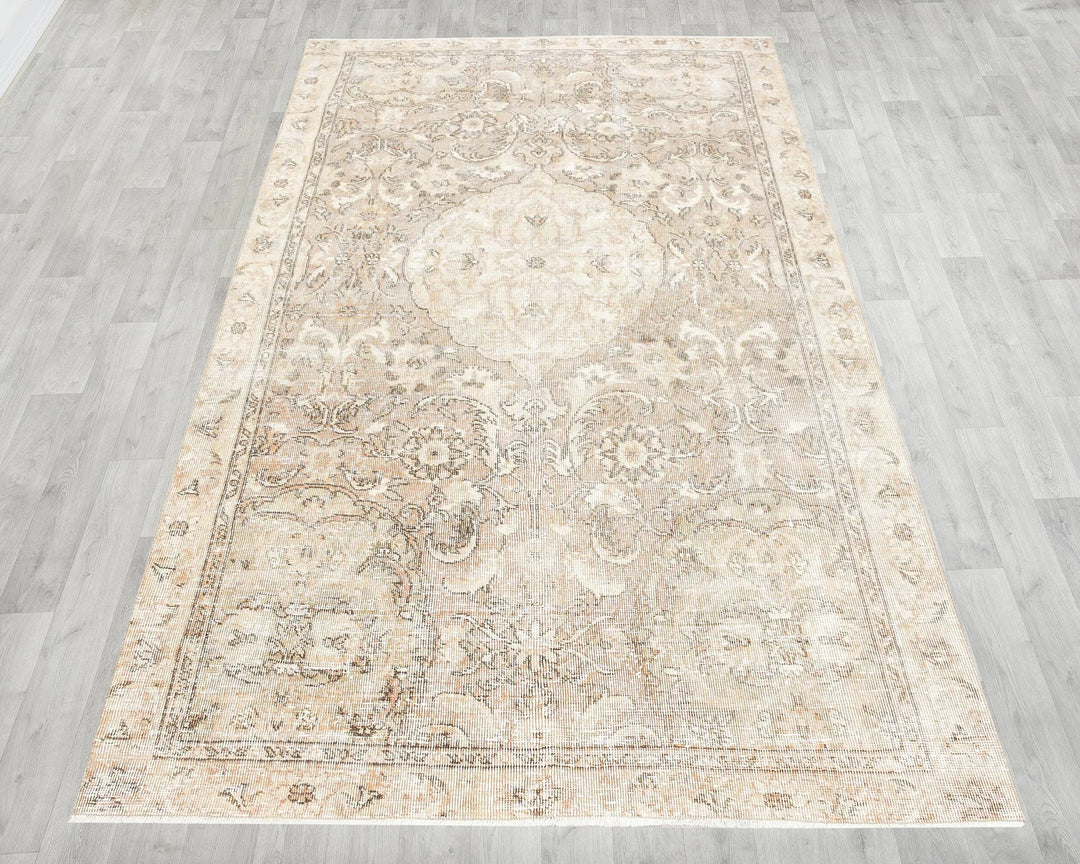 Multicolor Turkish Oushak Rug 5' x 8' Hand-Knotted | No. VR71192