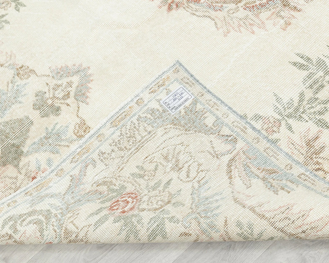 Beige Turkish Oushak Rug 5' 11" x 9' 6" Hand-Knotted | No. VR71298