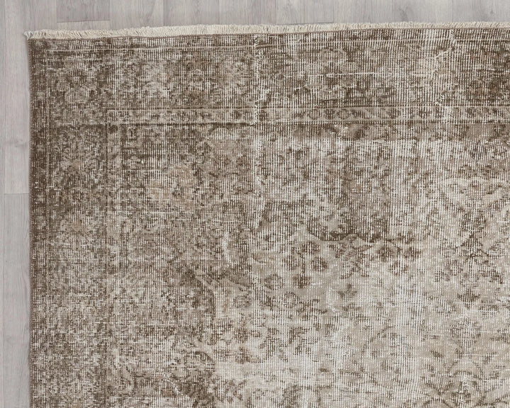 Beige Turkish Oushak Rug 7' x 10' Hand-Knotted | No. VR71340