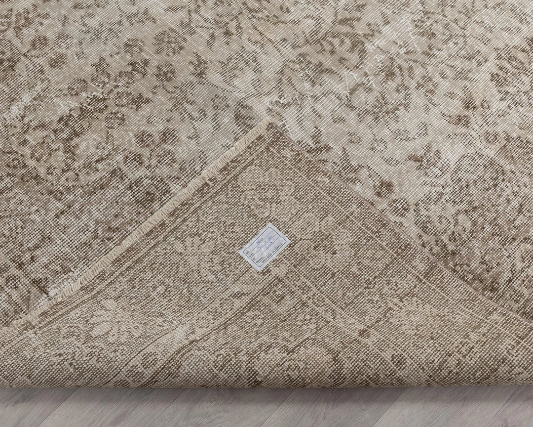 Beige Turkish Oushak Rug 7' x 10' Hand-Knotted | No. VR71340