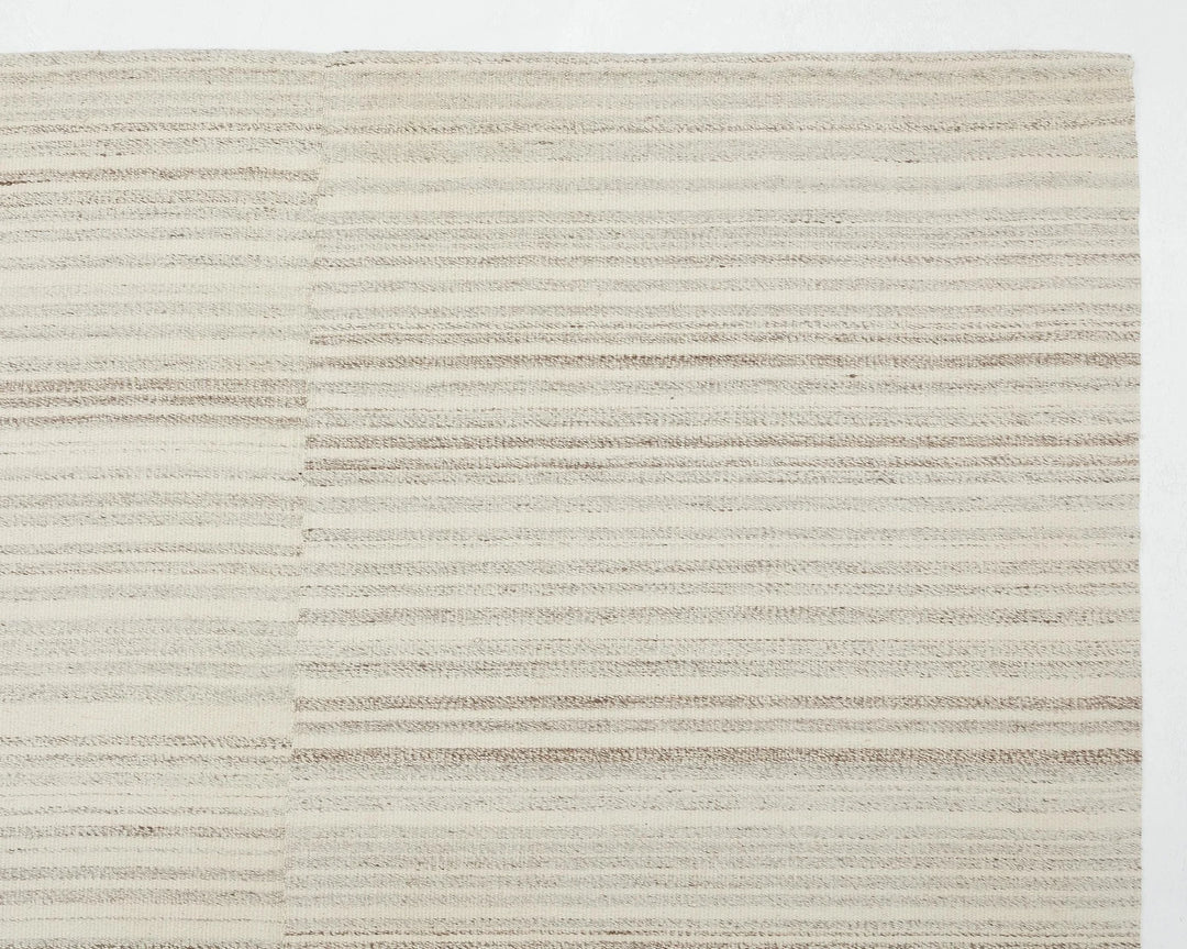 Beige Turkish Kilim Rug 9' 4" x 13' 5" Flat-Weave | No. VR71404