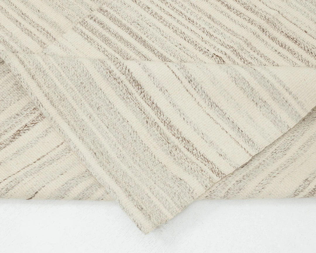 Beige Turkish Kilim Rug 9' 4" x 13' 5" Flat-Weave | No. VR71404