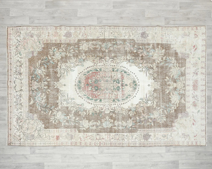 Multicolor Turkish Oushak Rug 6' x 9' 6" Hand-Knotted | No. VR71462